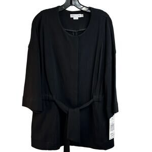 Garfield & Marks "The Front Jacket"  Tie Front Black Women's Plus Size XL NWT